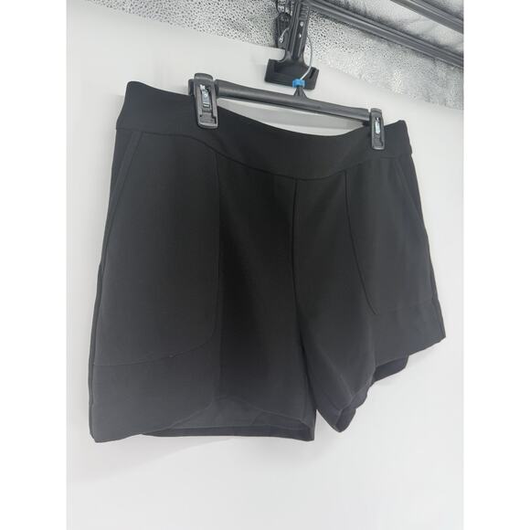Marie Oliver Mia Mid Rise Shorts Black Womens Size 10 Pockets Side Zip - Picture 3 of 9